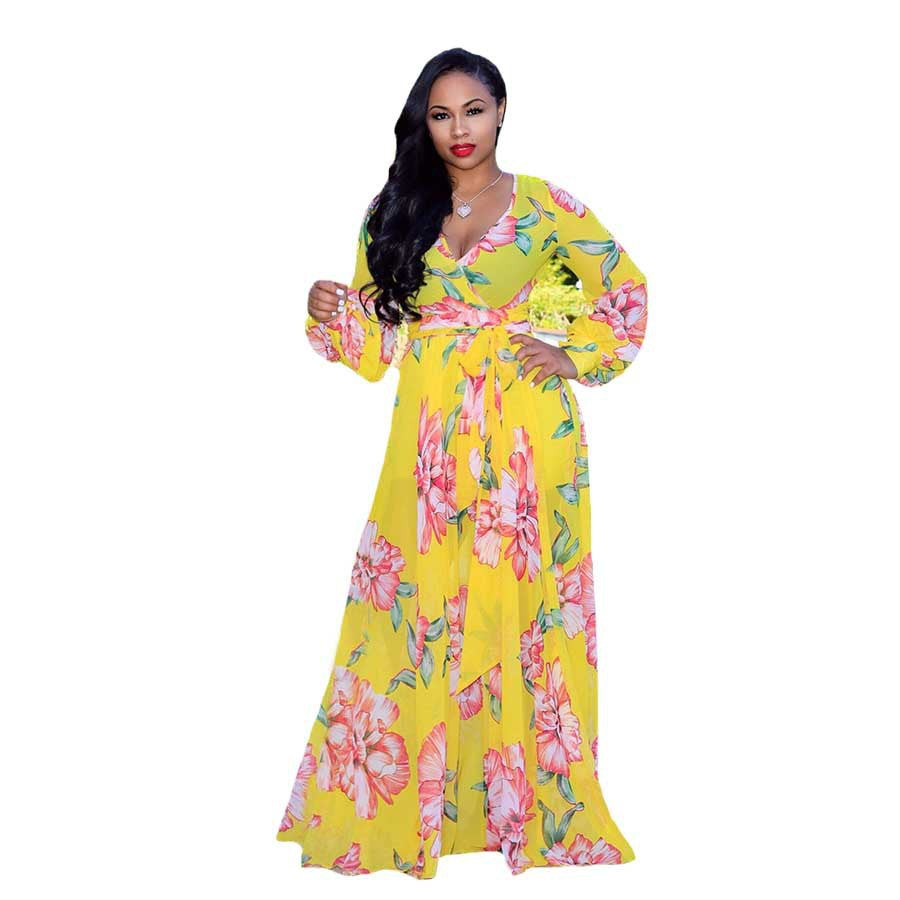 Printed Fashion Floral Beach Dress Fashion Print Fashion Floral Beach Dress