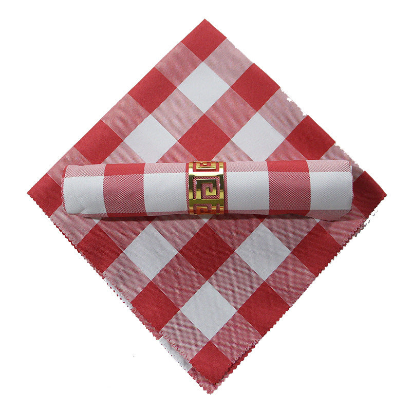 10-Piece High-End Jacquard Napkin Cloth and Rings Home Restaurant Banquet Napkin Cloth 48 * 48cm