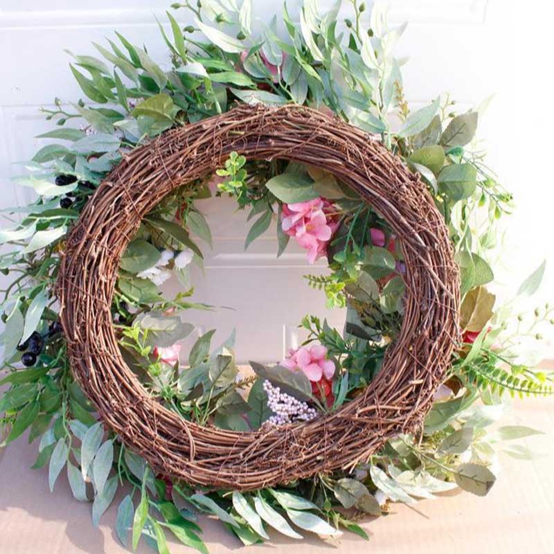 Spring Home Decorative Artificial Rose Wreath Garland