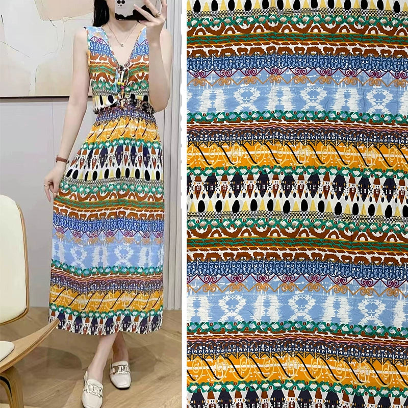 Silk Synthetic Cotton Rayon Cloth Mulberry Summer Loungewear Pajamas Dress