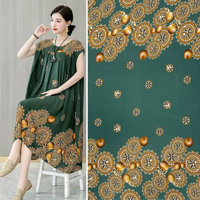 Silk Synthetic Cotton Rayon Cloth Mulberry Summer Loungewear Pajamas Dress