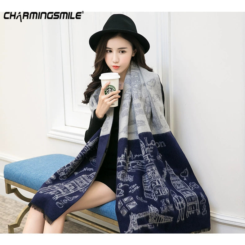 Women's Extra Large Scarf Long Double-Sided all season