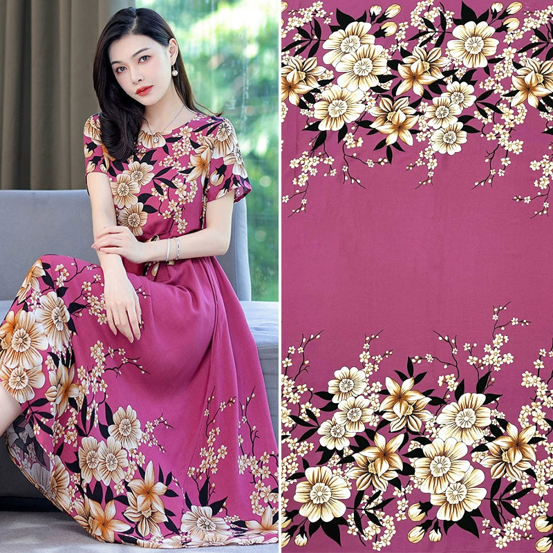 Silk Synthetic Cotton Rayon Cloth Mulberry Summer Loungewear Pajamas Dress