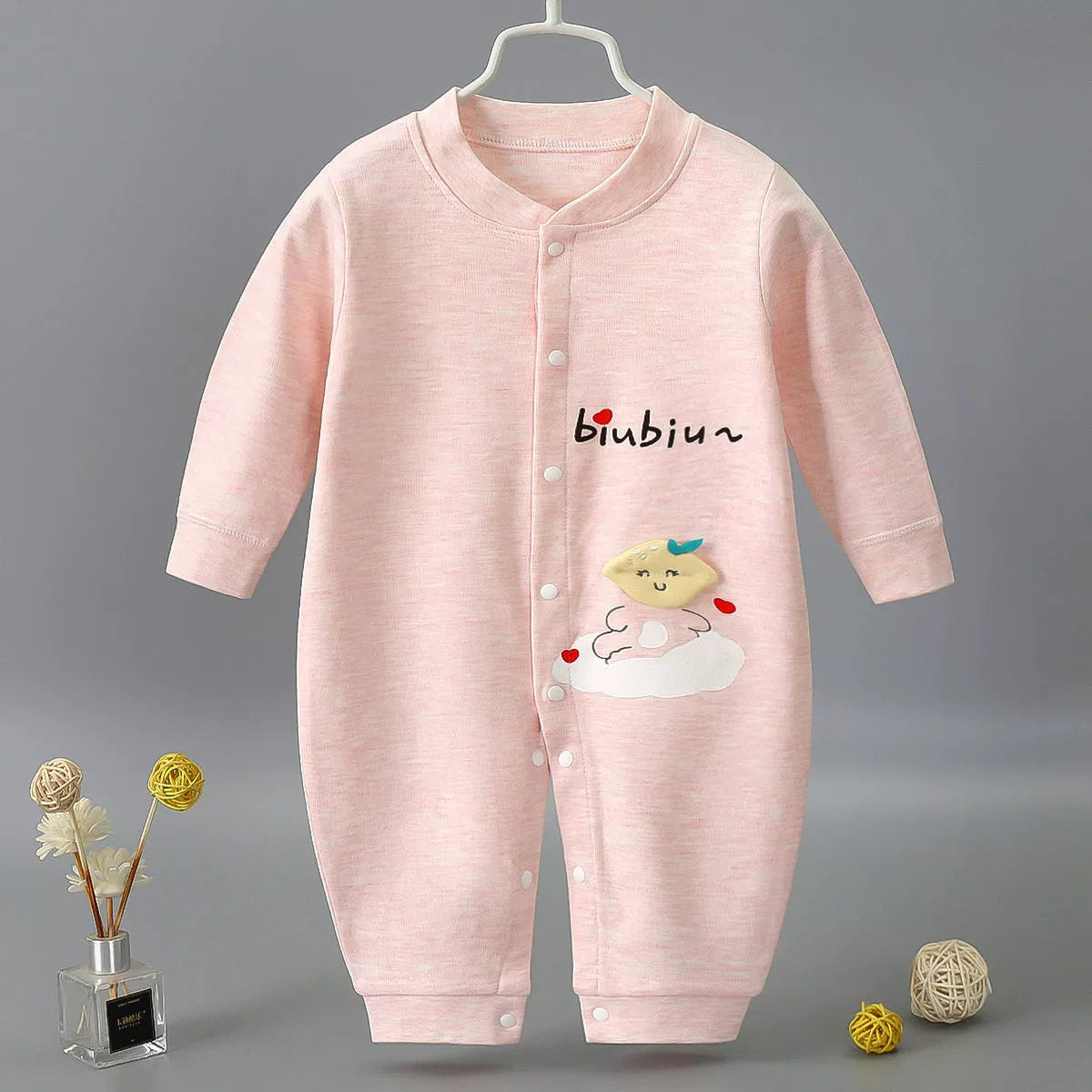 Newborn Baby Spring Autumn Pure Cotton Long Sleeves Jumpsuit Romper