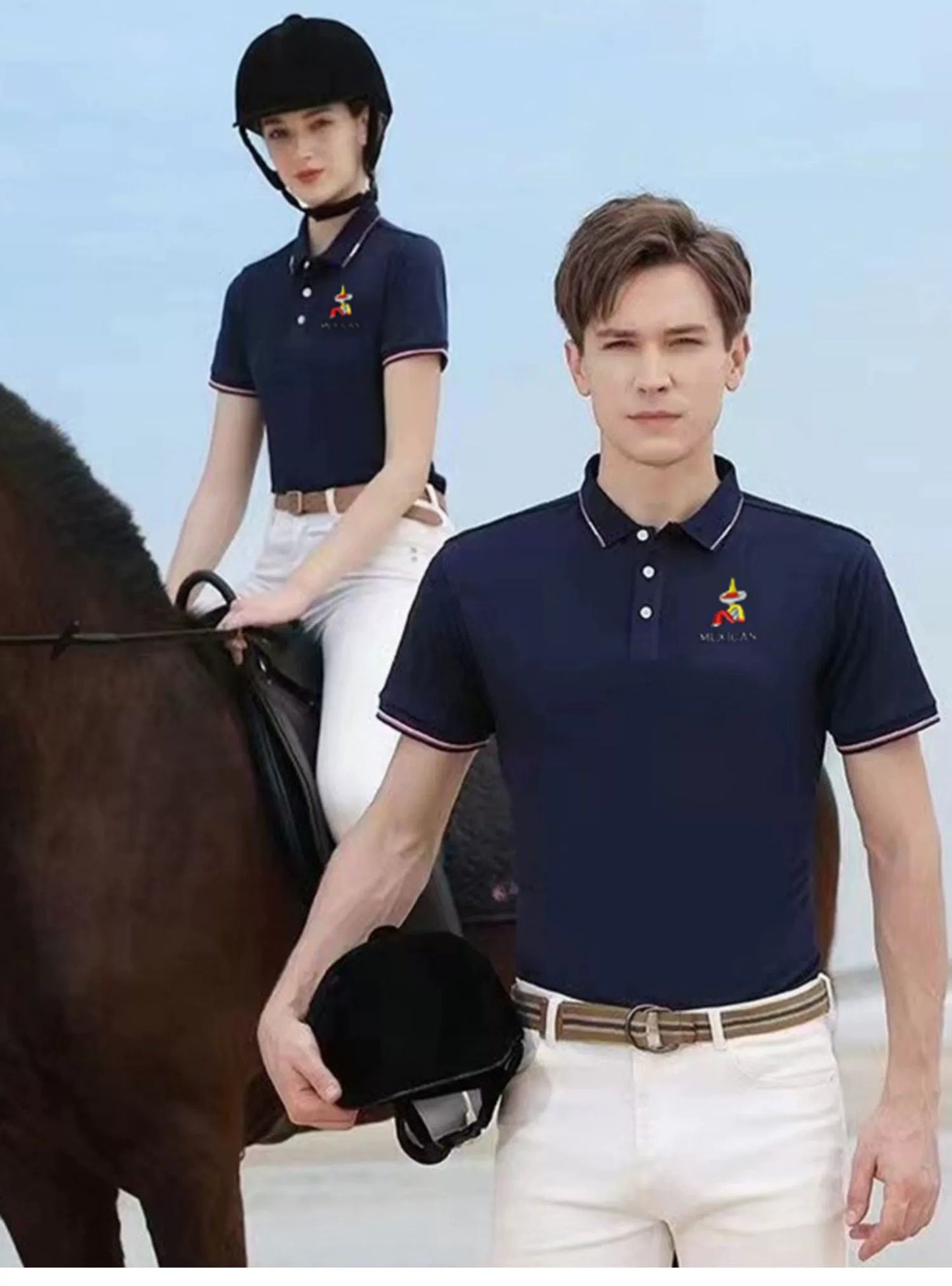 Men/Women Shirt Short-Sleeved and Long-Sleeved Casual Polo T-shirts