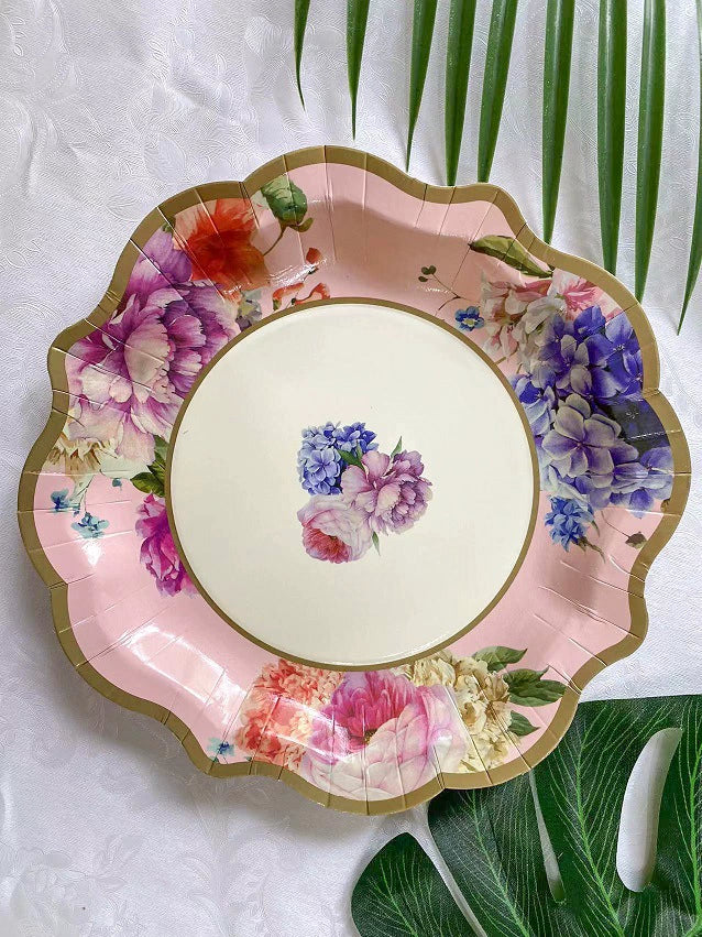 Chinese Style Dessert Tea Time Party Tea Break Paper Plates