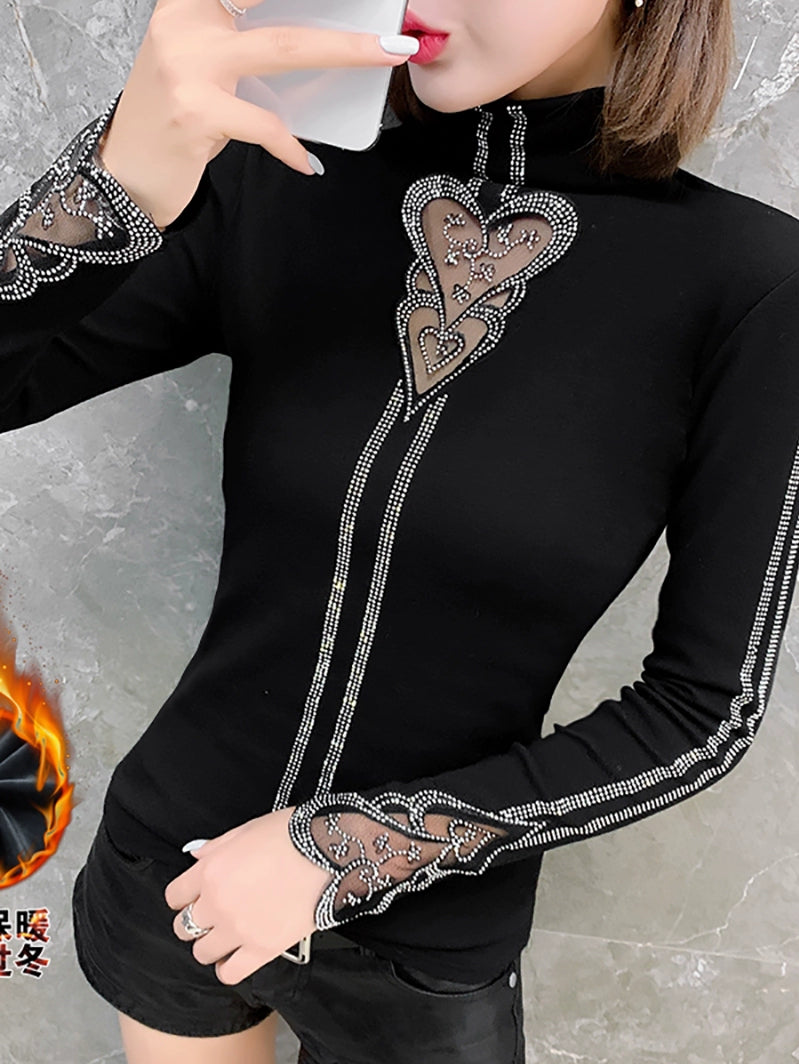 Women's European Thick Long-Sleeved T-shirt Top