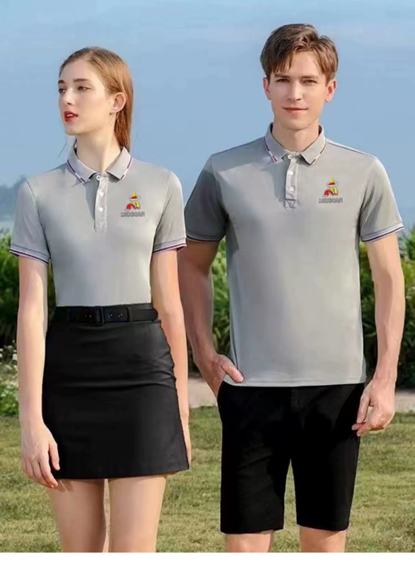 Men/Women Shirt Short-Sleeved and Long-Sleeved Casual Polo T-shirts
