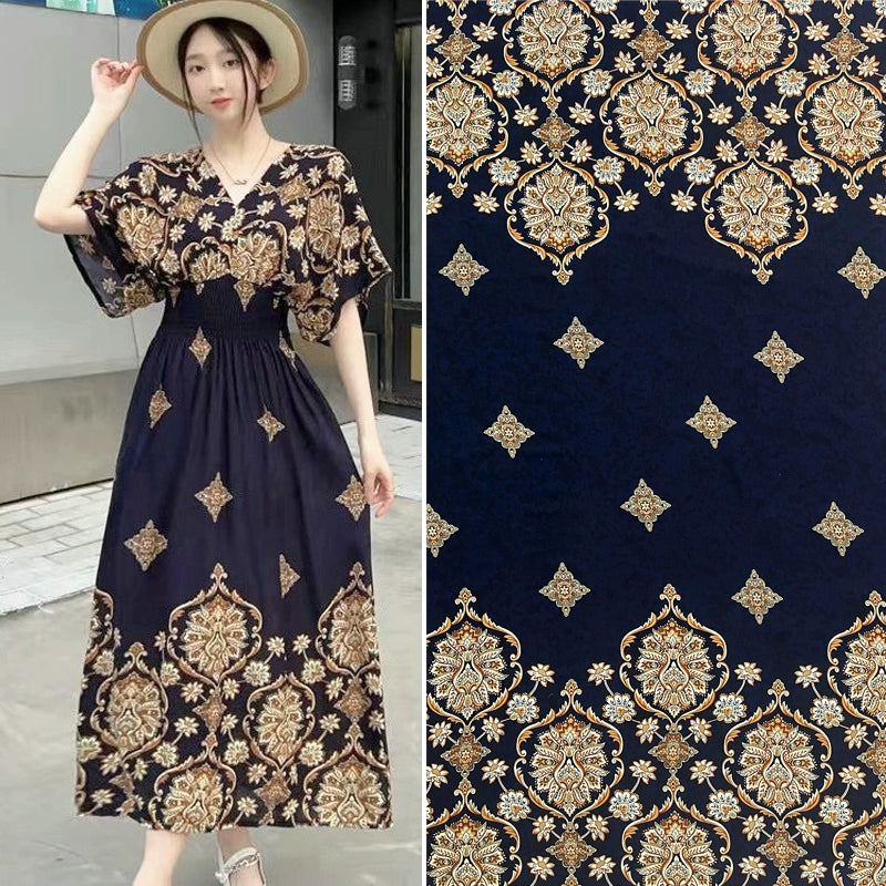 Silk Synthetic Cotton Rayon Cloth Mulberry Summer Loungewear Pajamas Dress