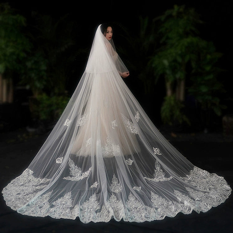 Bride Wedding Long Big Tailing Veil
