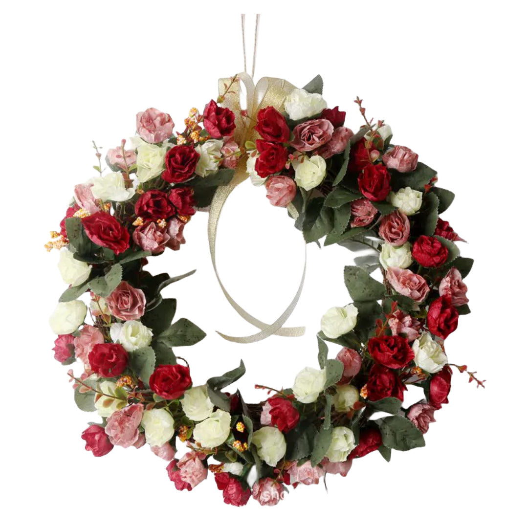 Front Door Artificial Flower Wreath