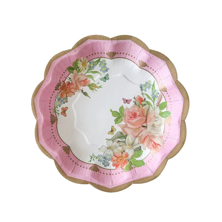 Chinese Style Dessert Tea Time Party Tea Break Paper Plates