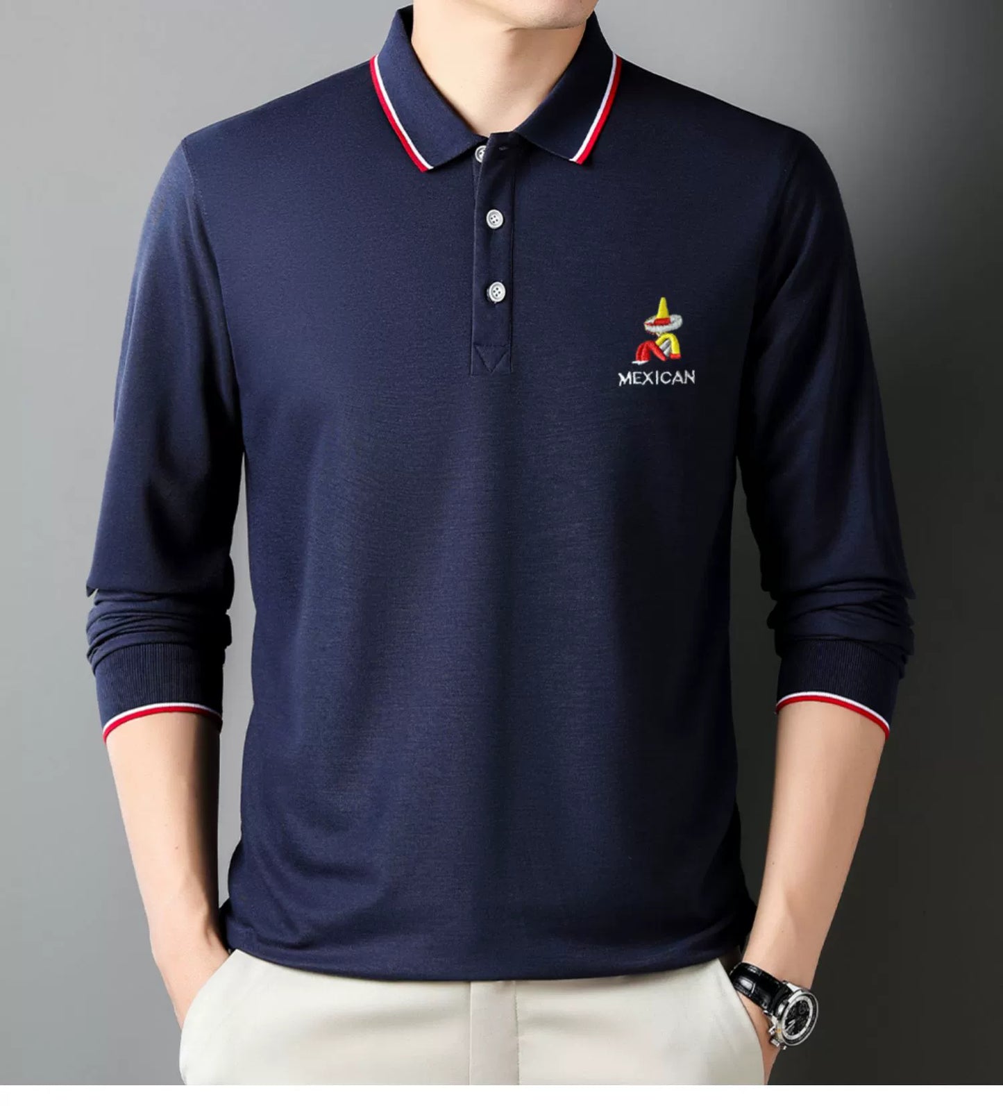 Men/Women Shirt Short-Sleeved and Long-Sleeved Casual Polo T-shirts