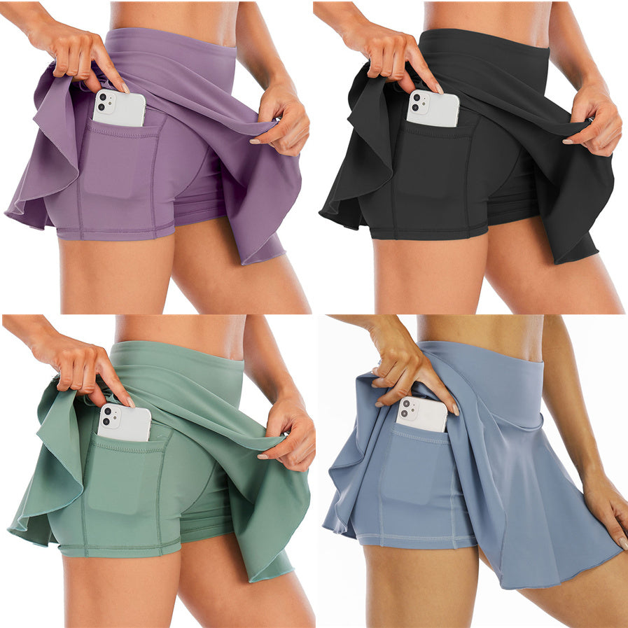 Lined Pleated Skirt Golf Leggings Yoga