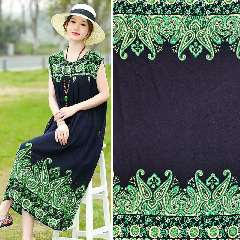 Silk Synthetic Cotton Rayon Cloth Mulberry Summer Loungewear Pajamas Dress