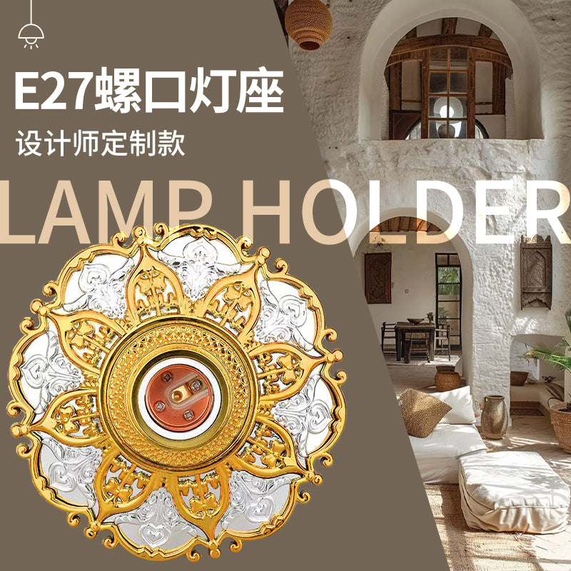 Led Palace Style European Enamel Screw Lamp Holder