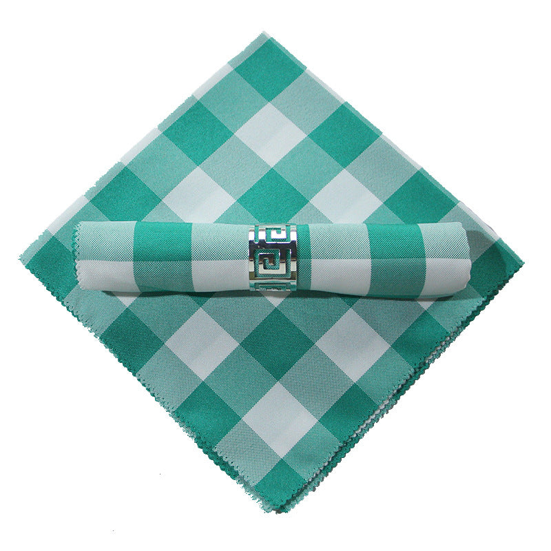 10-Piece High-End Jacquard Napkin Cloth and Rings Home Restaurant Banquet Napkin Cloth 48 * 48cm
