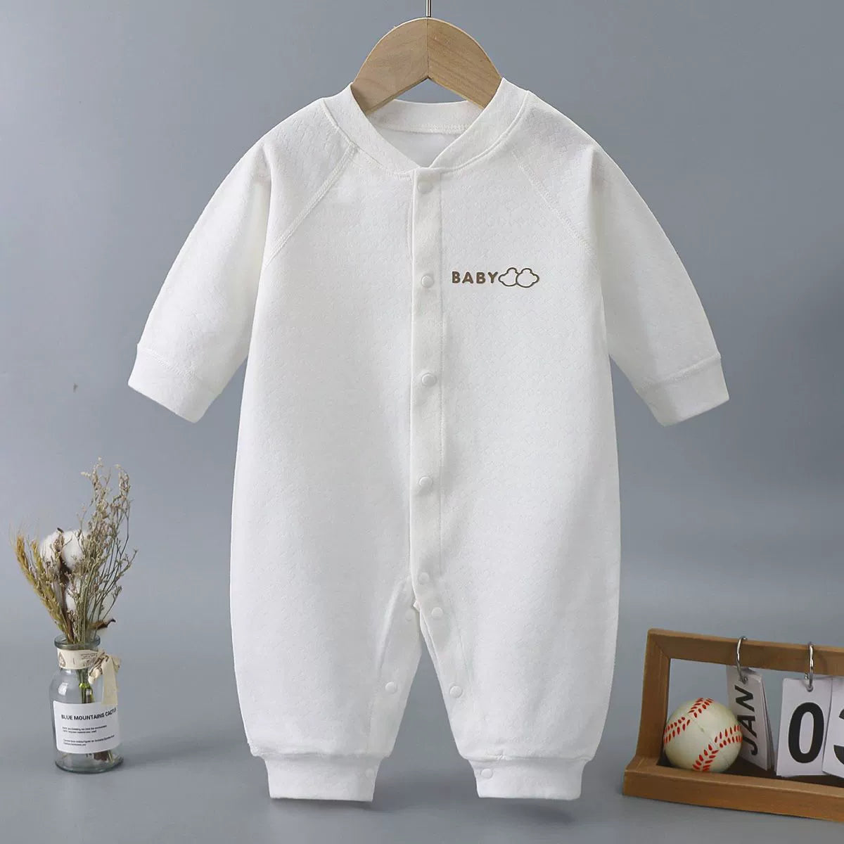 Newborn Baby Spring Autumn Pure Cotton Long Sleeves Jumpsuit Romper