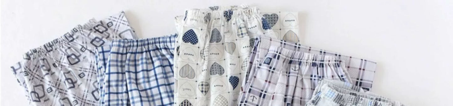 Men Pure Cotton Spring and Summer Pajama Pants