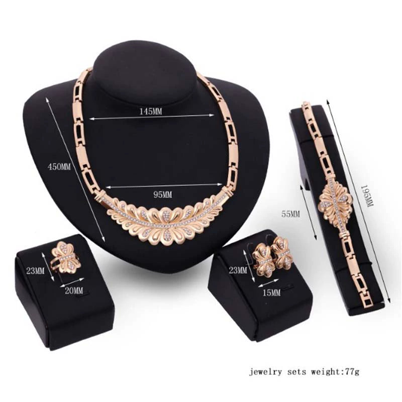 Fashion Inlaid Jewel Rhinestone Clavicle Chain Women's Banquet Earrings