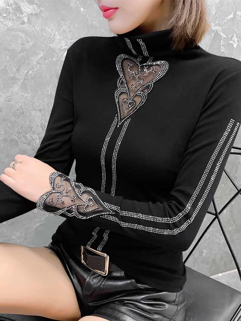 Women's European Thick Long-Sleeved T-shirt Top
