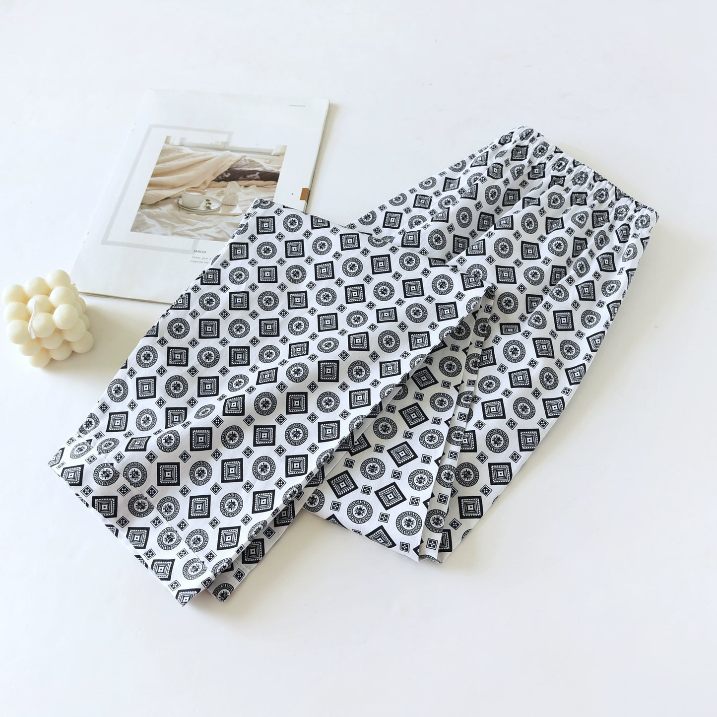 Men Pure Cotton Spring and Summer Pajama Pants