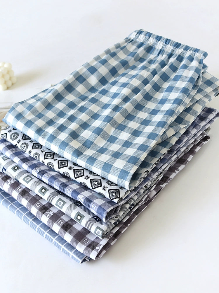 Men Pure Cotton Spring and Summer Pajama Pants