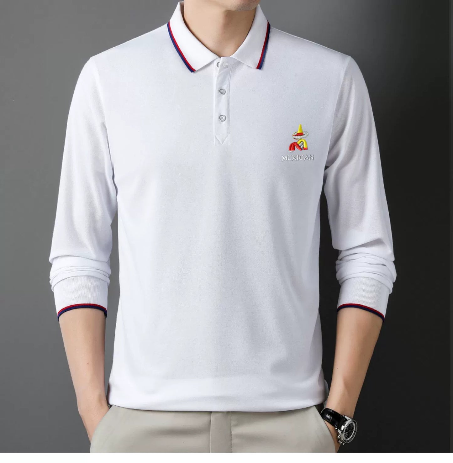 Men/Women Shirt Short-Sleeved and Long-Sleeved Casual Polo T-shirts