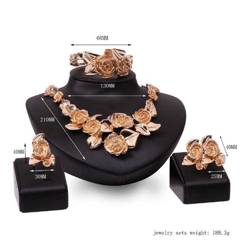Fashion Inlaid Jewel Rhinestone Clavicle Chain Women's Banquet Earrings
