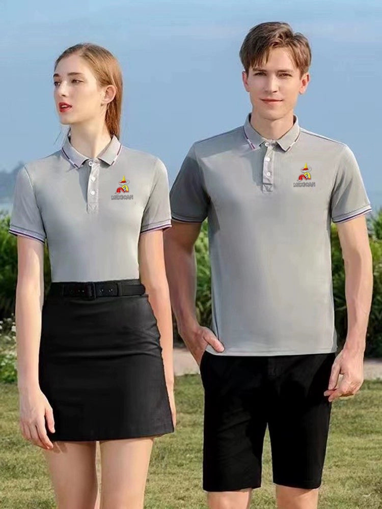 Men/Women Shirt Short-Sleeved and Long-Sleeved Casual Polo T-shirts