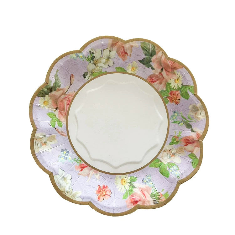 Chinese Style Dessert Tea Time Party Tea Break Paper Plates