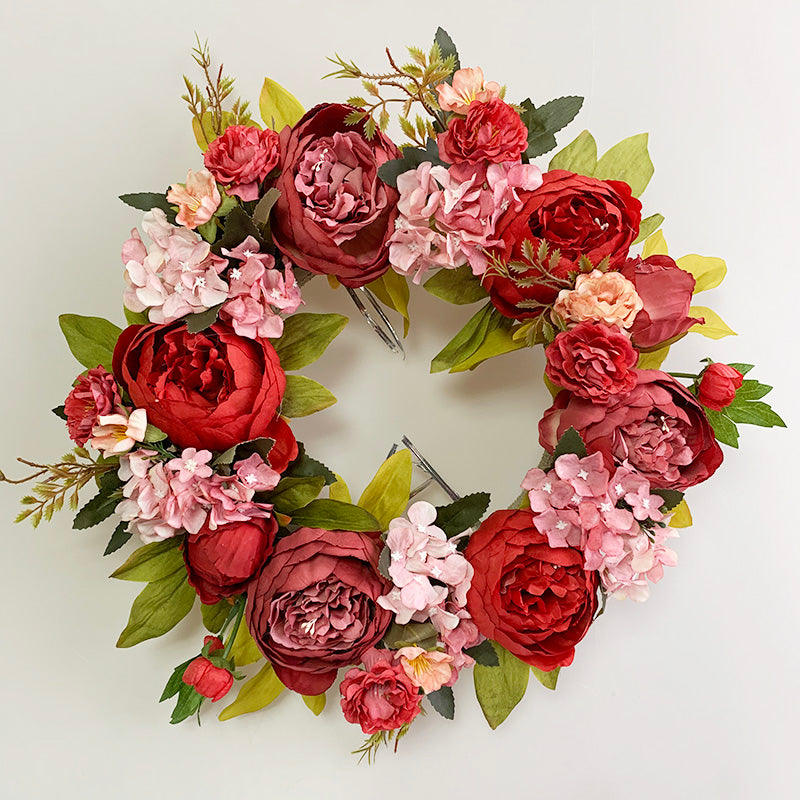 30cm Artificial Floral Car Wedding Wreath Decoration
