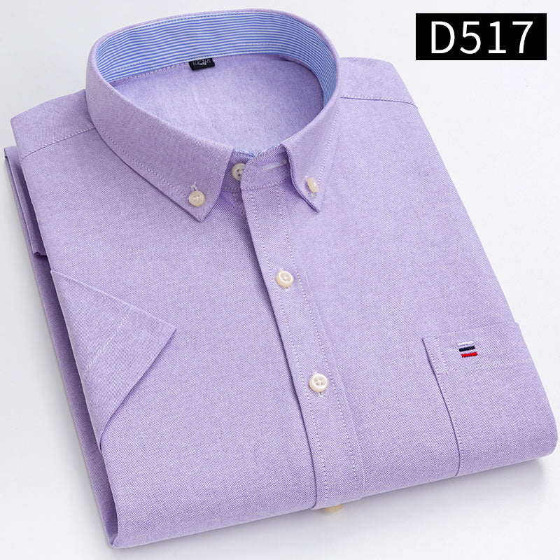 Casual Oxford Men's Short-Sleeved Dress Shirts