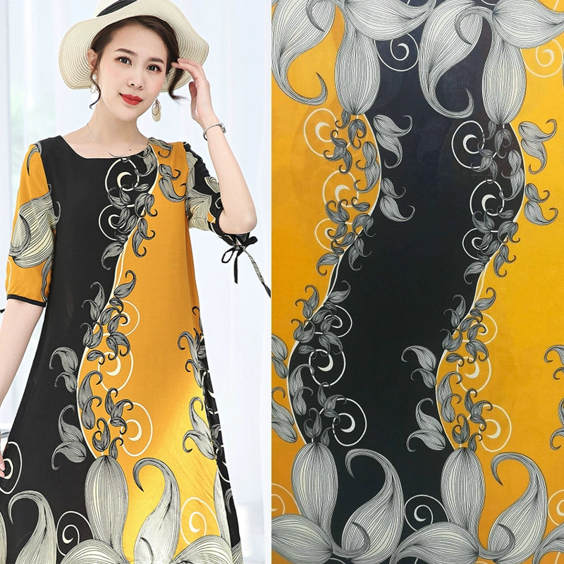 Silk Synthetic Cotton Rayon Cloth Mulberry Summer Loungewear Pajamas Dress