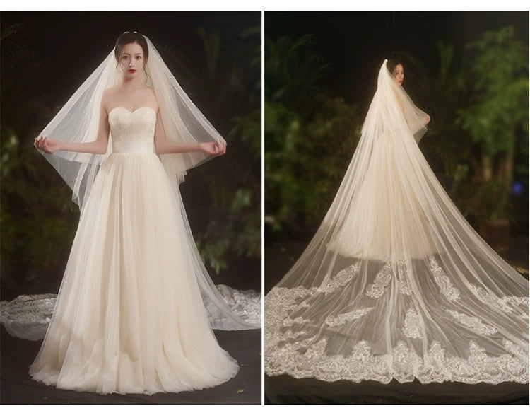 Bride Wedding Long Big Tailing Veil