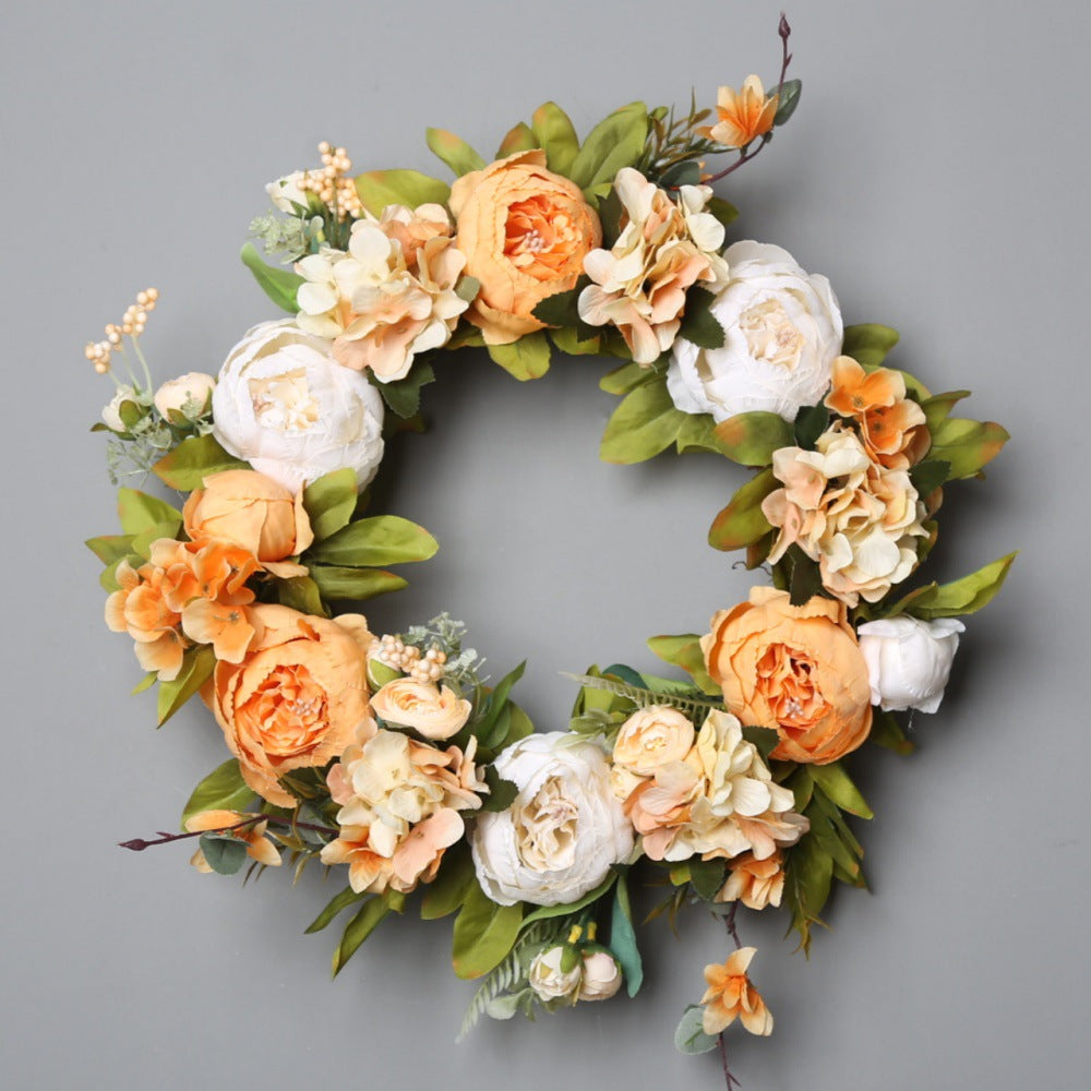 Front Door Artificial Flower Wreath