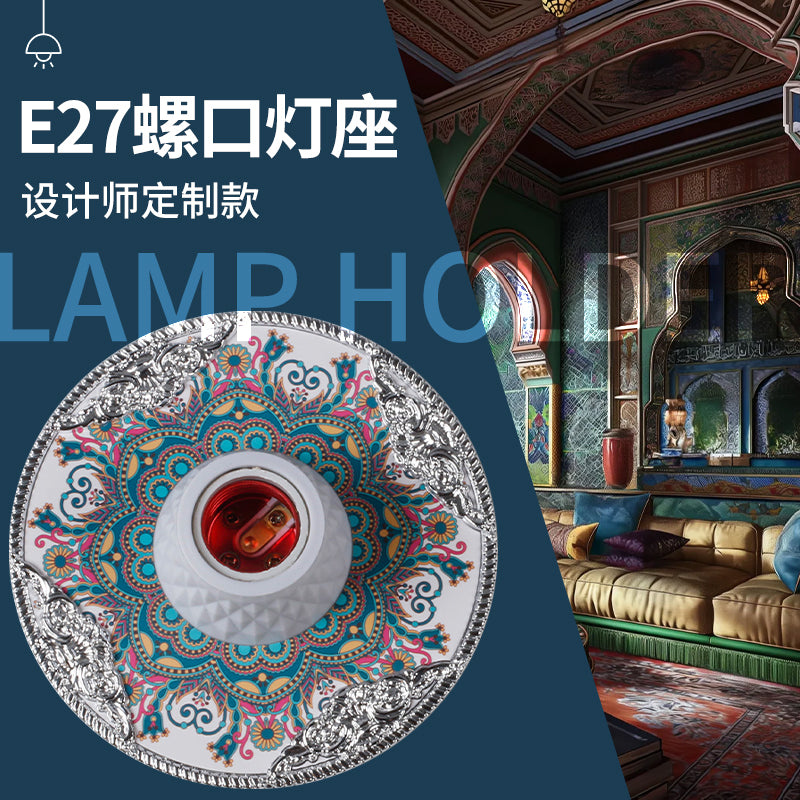 Led Palace Style European Enamel Screw Lamp Holder