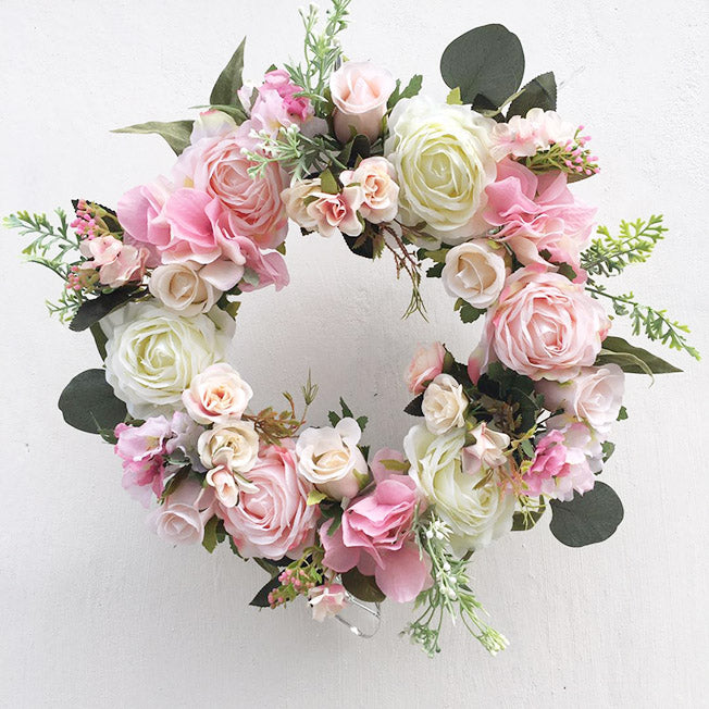 30cm Artificial Floral Car Wedding Wreath Decoration