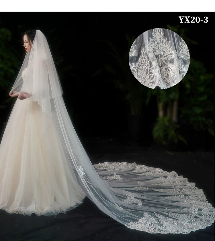Bride Wedding Long Big Tailing Veil