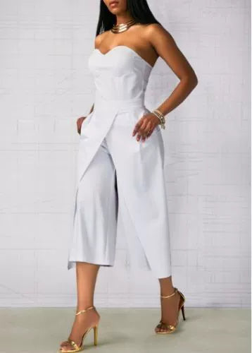 Ladies Fashion Loose Long Sleeveless Jumpsuit