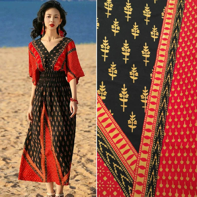 Silk Synthetic Cotton Rayon Cloth Mulberry Summer Loungewear Pajamas Dress