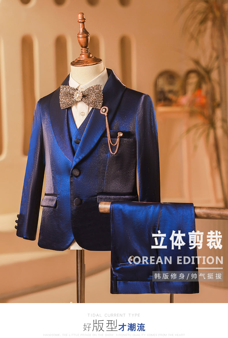 Elegant British Catwalk Boy's Spring Suit Two Pieces Handsome