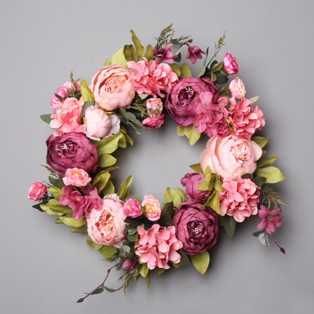 Front Door Artificial Flower Wreath
