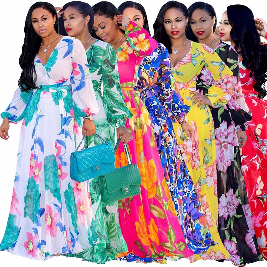 Printed Fashion Floral Beach Dress Fashion Print Fashion Floral Beach Dress