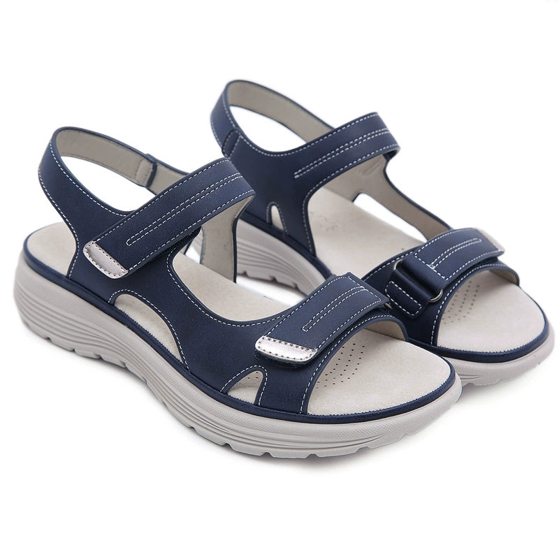 One-Strap Comfortable Sports Velcro Mid-Heel Lightweight Sandals