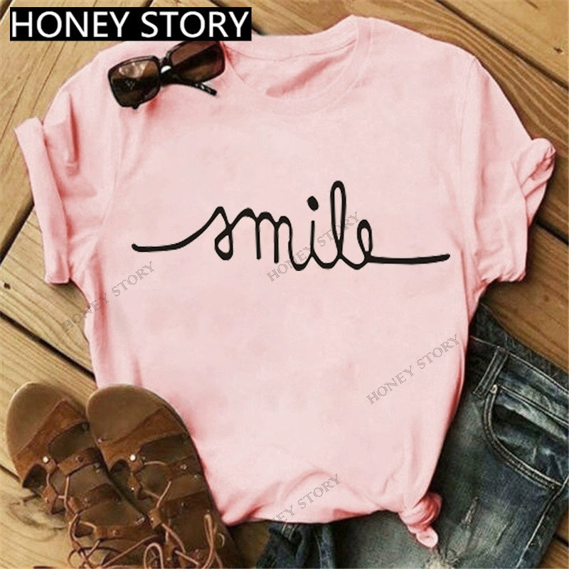 Short Sleeve T-Shirts Round Neck Cartoon Printing Comfortable