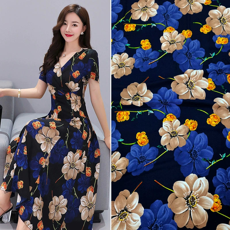Silk Synthetic Cotton Rayon Cloth Mulberry Summer Loungewear Pajamas Dress
