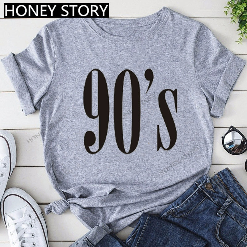 Short Sleeve T-Shirts Round Neck Cartoon Printing Comfortable