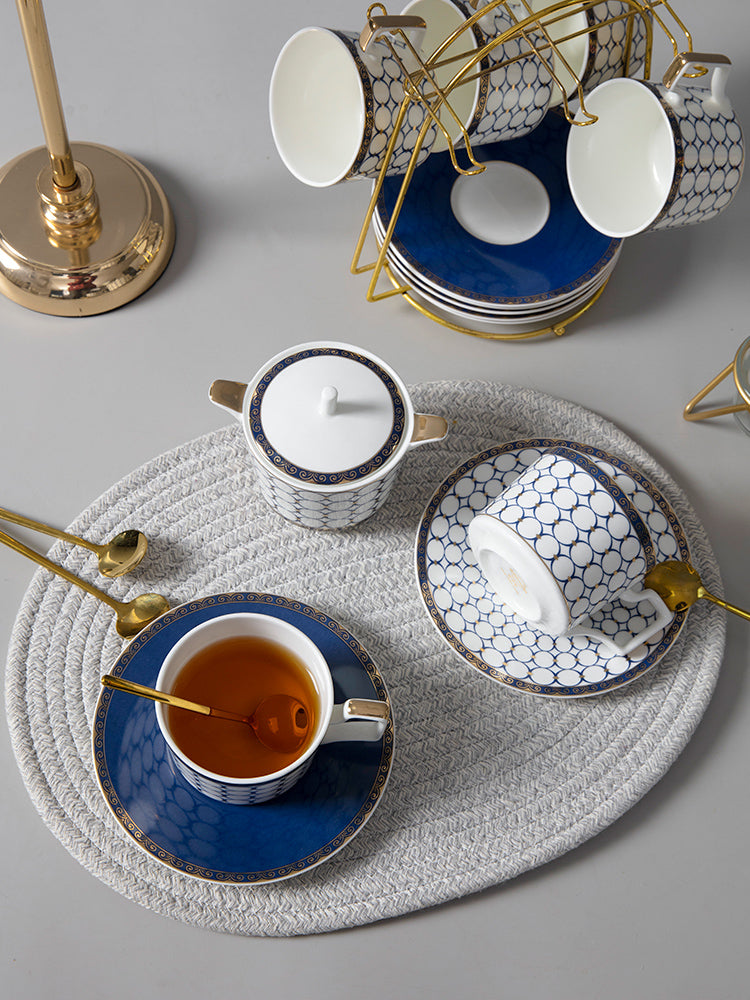 Exquisite Luxury Ceramic British Bone China Coffee Cups and Saucer