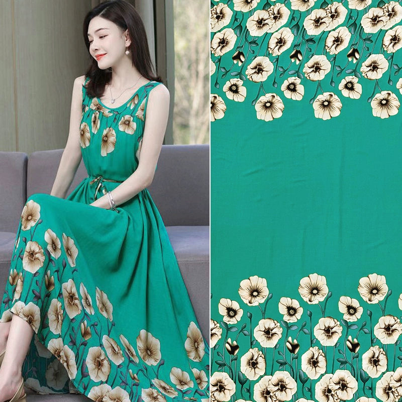 Silk Synthetic Cotton Rayon Cloth Mulberry Summer Loungewear Pajamas Dress